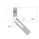 CORNER PIVOT HINGE 60mm / GOLD