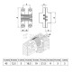 INOX FURNITURE CONCEALED HINGE EMKW / 45mm