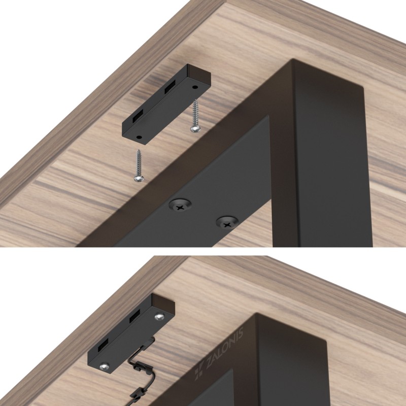 ΧΩΝΕΥΤΟΣ ΦΟΡΤΙΣΤΗΣ USB 83x13 / ΜΑΥΡΟ / ΜΕ 2 ΘΥΡΕΣ USB