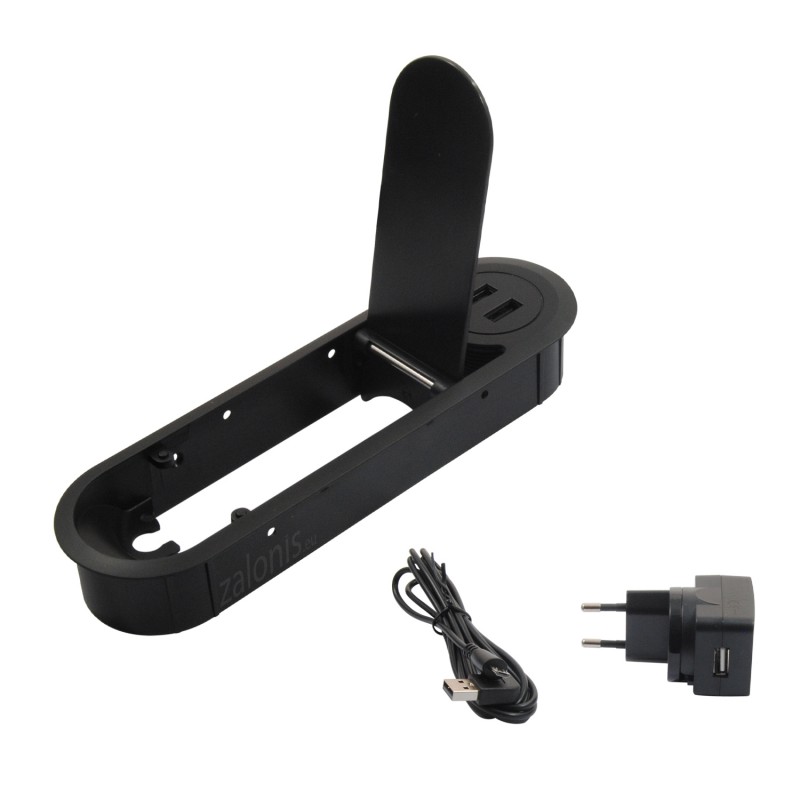 ΤΑΠΑ ΚΑΛΩΔΙΩΝ ΟΒΑΛ ΜΕ ΚΑΠΑΚΙ / 2 USB / ΜΑΥΡΗ ΤΑΠΕΣ ΚΑΛΩΔΙΩΝ - ΠΟΛΥΜΠΡΙΖΑ