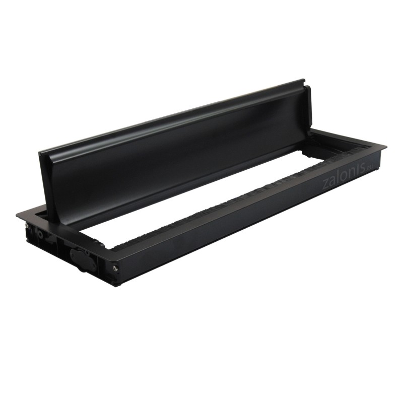 ΤΑΠΑ ΚΑΛΩΔΙΩΝ ΤΕΤΡΑΓΩΝΗ 41.3x14.6 / ΔΙΠΛΟ / ΜΑΥΡΟ ΜΑΤ