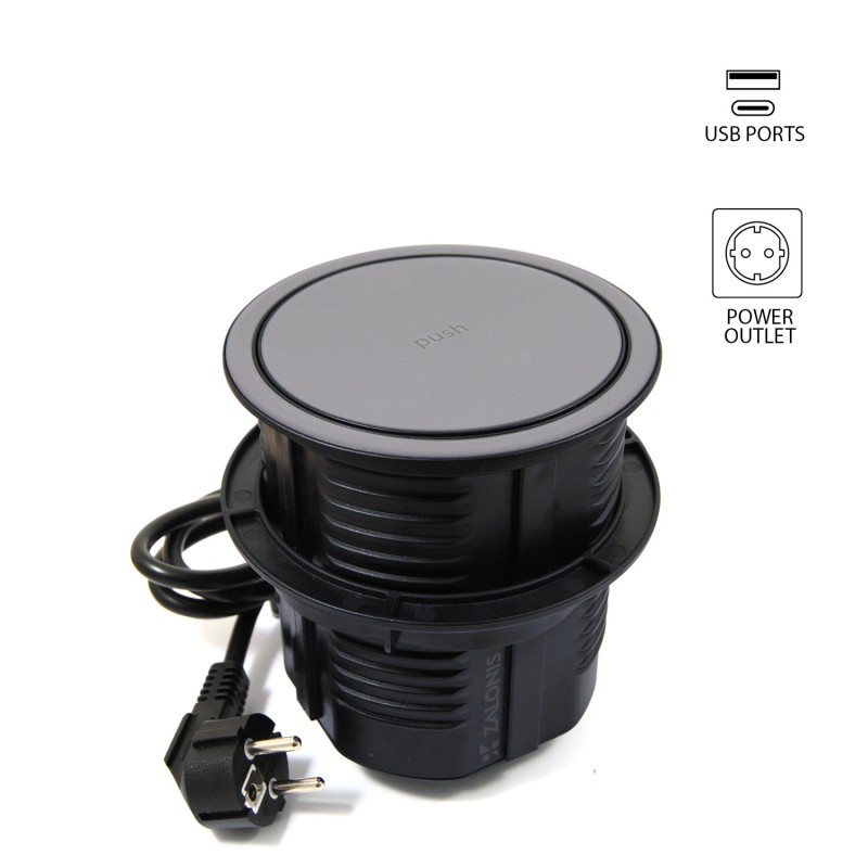 ΑΝΑΔΥΟΜΕΝΟ ΠΟΛΥΜΠΡΙΖΟ POP-UP / D.135 / 3ΠΡΙΖΕΣ + 2USB ΤΑΠΕΣ ΚΑΛΩΔΙΩΝ - ΠΟΛΥΜΠΡΙΖΑ