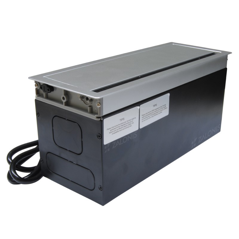 POWERBOX-ΤΕΤΡΑΓΩΝΟ ΠΟΛΥΜΠΡΙΖΟ ΓΡΑΦΕΙΟΥ ΜΕ ΚΑΠΑΚΙ / 4 USB / ΑΛΟΥΜΙΝΙΟ ΜΑΤ