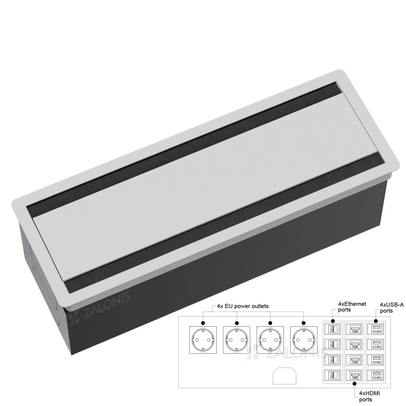 POWERBOX-ΠΟΛΥΜΠΡΙΖΟ ΣΥΝΕΔΡΙΑΣΕΩΝ ΜΕ ΔΙΠΛΟ ΚΑΠΑΚΙ m.175 / ΛΕΥΚΟ ΜΑΤ ΤΑΠΕΣ ΚΑΛΩΔΙΩΝ - ΠΟΛΥΜΠΡΙΖΑ