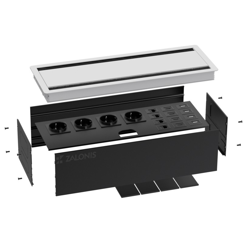POWERBOX-ΠΟΛΥΜΠΡΙΖΟ ΣΥΝΕΔΡΙΑΣΕΩΝ ΜΕ ΔΙΠΛΟ ΚΑΠΑΚΙ m.175 / ΛΕΥΚΟ ΜΑΤ ΤΑΠΕΣ ΚΑΛΩΔΙΩΝ - ΠΟΛΥΜΠΡΙΖΑ