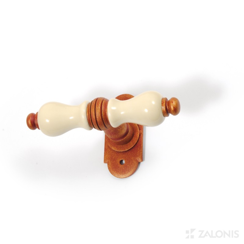 WINDOW HANDLE  WITH IVORY PORCELAIN / RED ANTIQUE WINDOW HANDLES