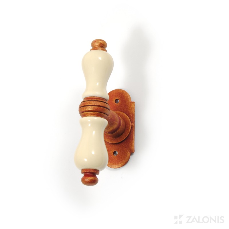 WINDOW HANDLE  WITH IVORY PORCELAIN / RED ANTIQUE WINDOW HANDLES