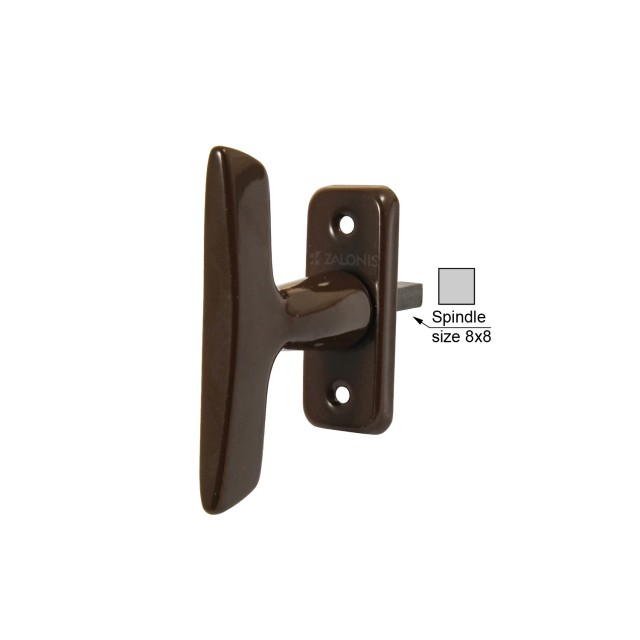 WINDOW HANDLE 110 / SPINDLE 8x8 / BROWN