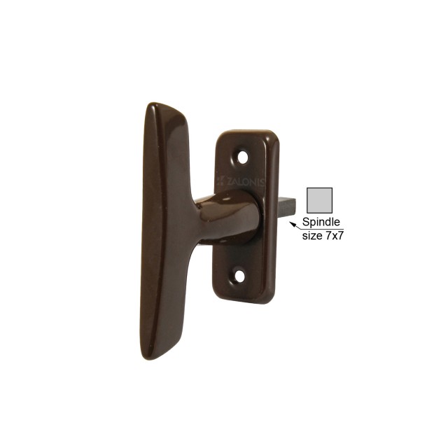 WINDOW HANDLE 110 / SPINDLE 7x7 / BROWN