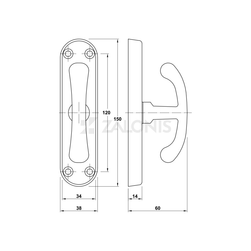 DECORATIVE WINDOW LATCH / BLACK WINDOW EXTERNAL LATCH LOCKS