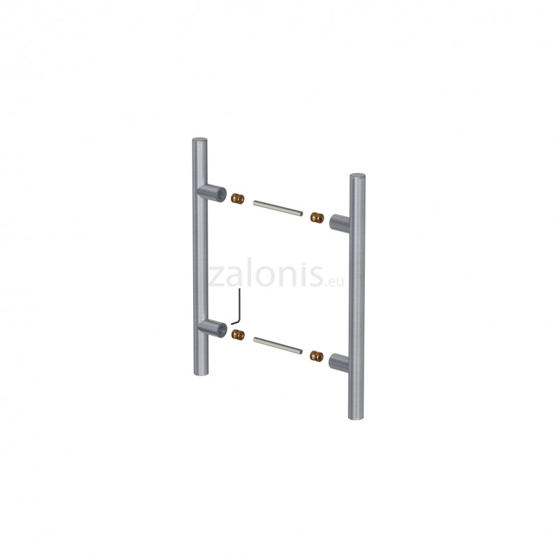INOX PULL HANDLE FOR DOOR / MAT INOX / L400 - C230