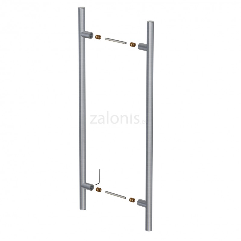 INOX PULL HANDLE FOR DOOR / MAT INOX / L800 - C600
