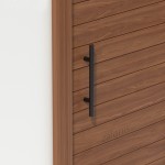 INOX PULL HANDLE FOR DOOR / MAT BLACK / L400 - C230
