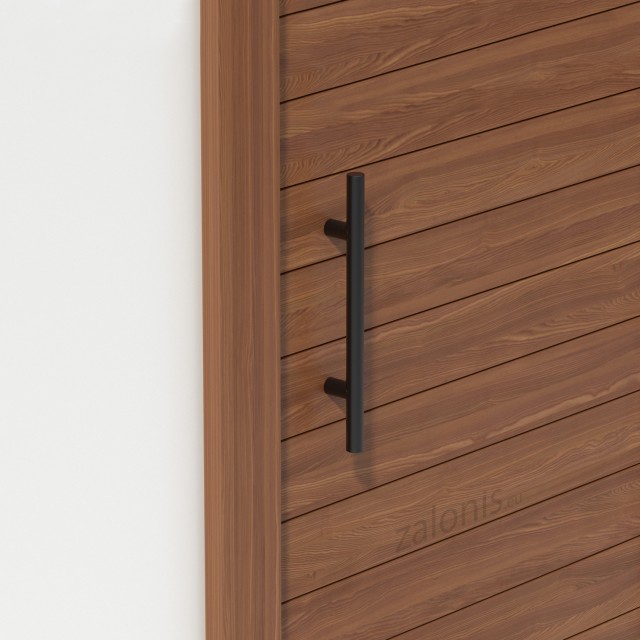 INOX PULL HANDLE FOR DOOR / MAT BLACK / L400 - C230