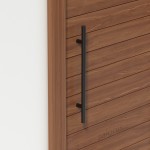 INOX PULL HANDLE FOR DOOR / MAT BLACK / L600 - C400