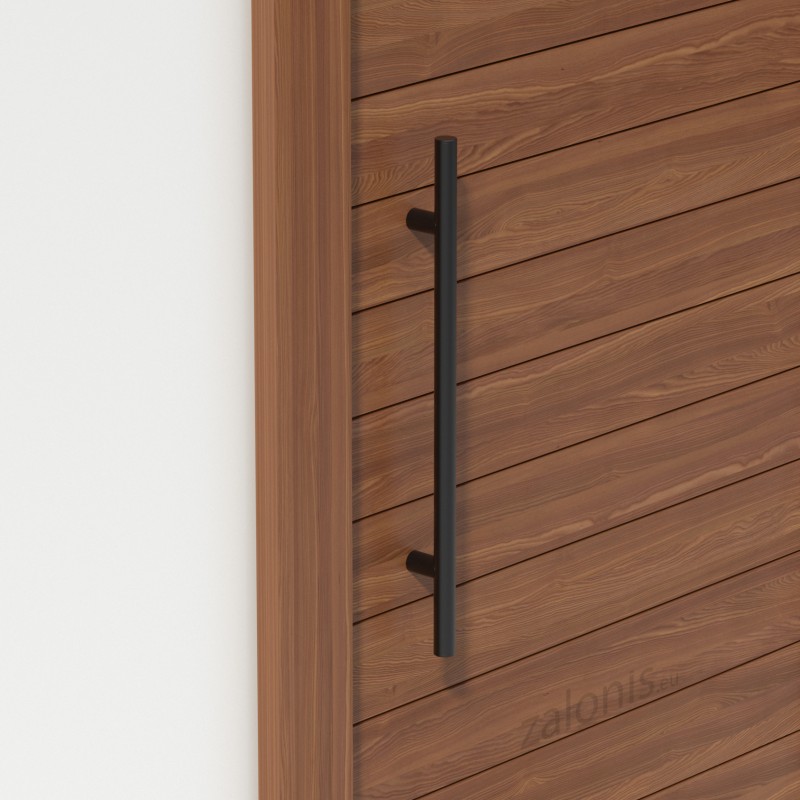 INOX PULL HANDLE FOR DOOR / MAT BLACK / L600 - C400