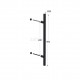 INOX PULL HANDLE FOR DOOR / MAT BLACK / L600 - C400