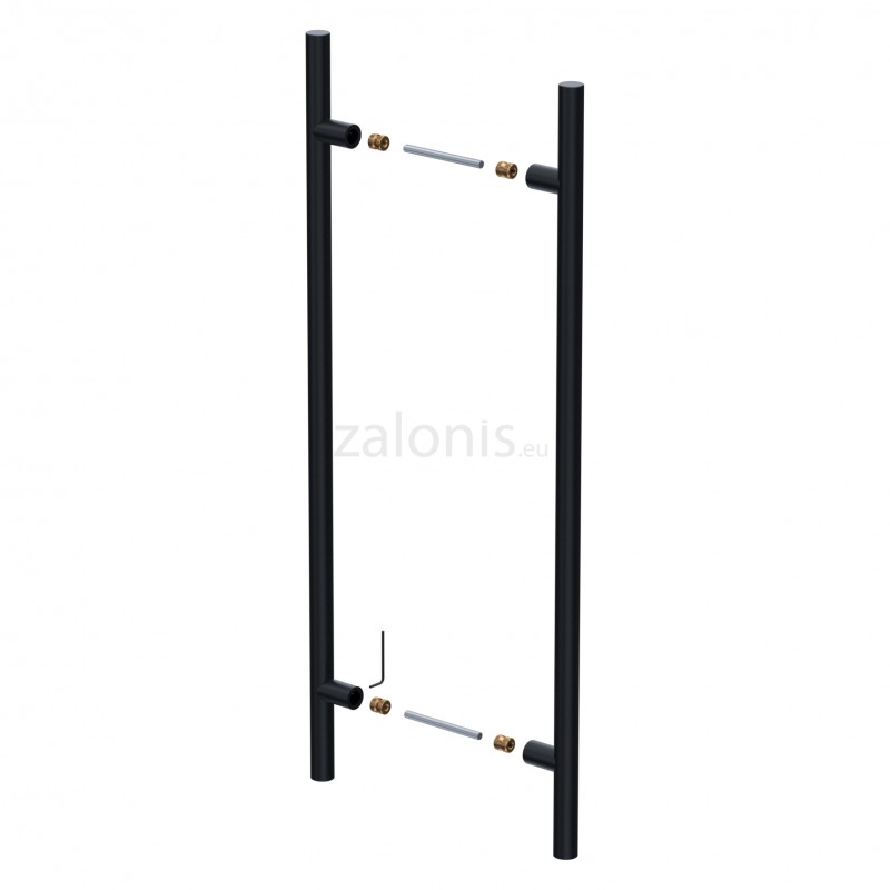 INOX PULL HANDLE FOR DOOR / MAT BLACK / L800 - C600