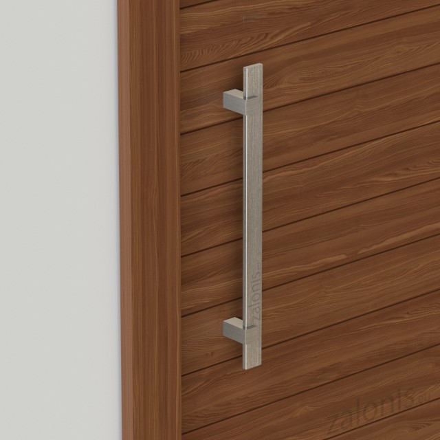 SQUARE INOX PULL HANDLE FOR DOOR / MAT INOX 304 / L600