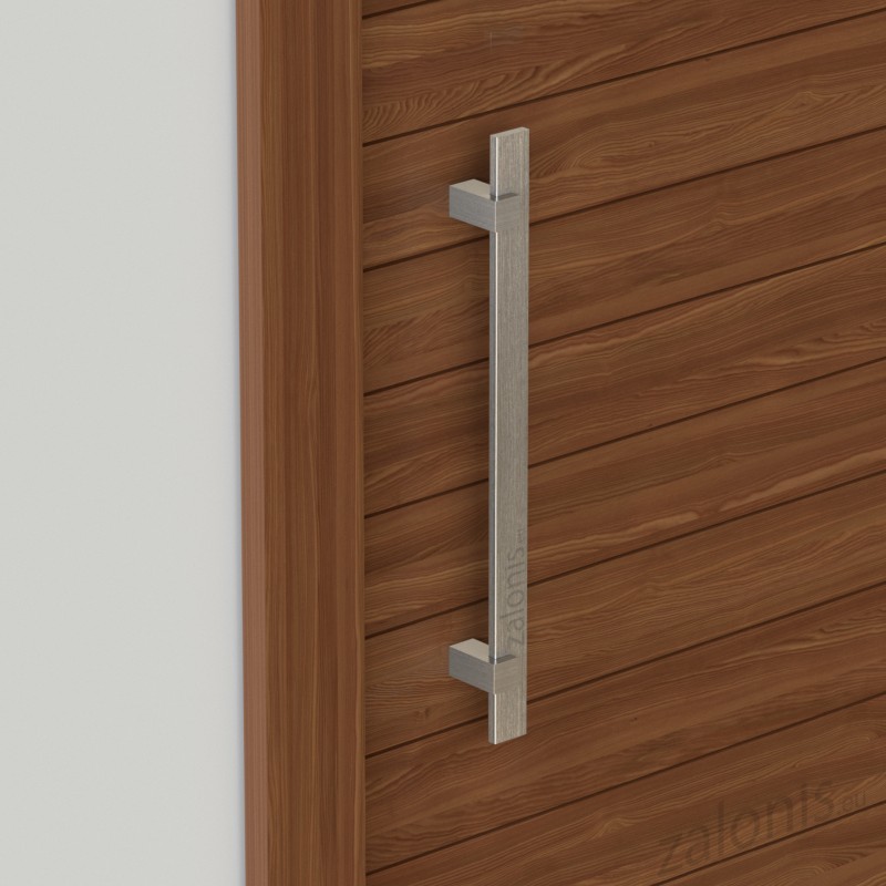 SQUARE INOX PULL HANDLE FOR DOOR / MAT INOX 304 / L600