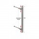 SQUARE INOX PULL HANDLE FOR DOOR / MAT INOX 304 / L600