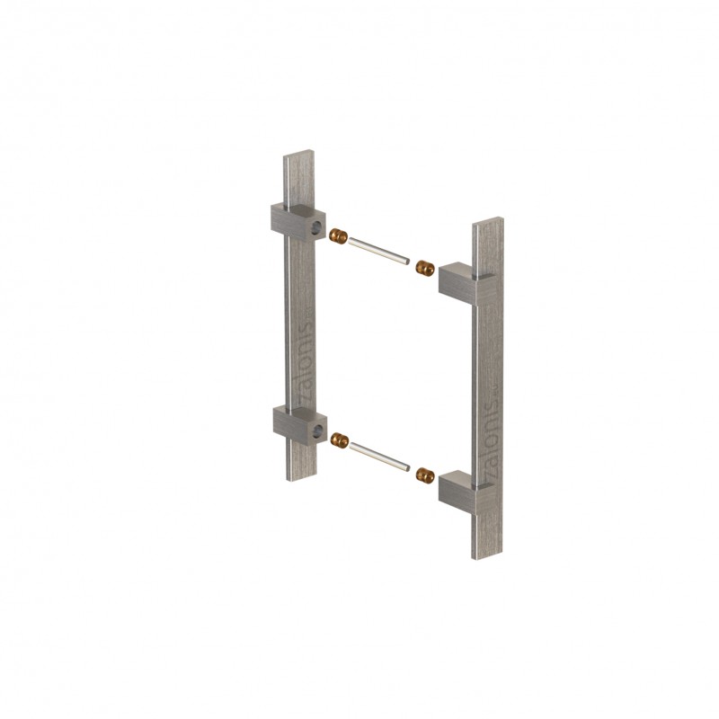 SQUARE INOX PULL HANDLE FOR DOOR / MAT INOX 304 / L400