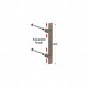 SQUARE INOX PULL HANDLE FOR DOOR / MAT INOX 304 / L400