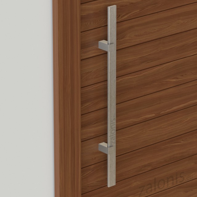 SQUARE INOX PULL HANDLE FOR DOOR / MAT INOX 304 / L800