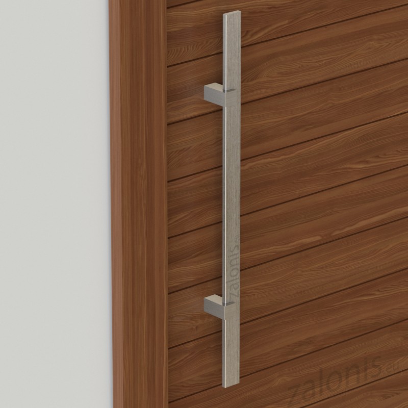 SQUARE INOX PULL HANDLE FOR DOOR / MAT INOX 304 / L800