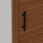 SQUARE INOX PULL HANDLE FOR DOOR / MAT BLACK / L400