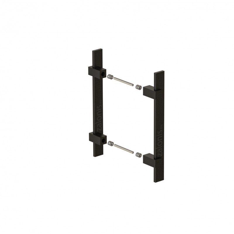 SQUARE INOX PULL HANDLE FOR DOOR / MAT BLACK / L400 PULL HANDLES FOR DOOR