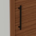 SQUARE INOX PULL HANDLE FOR DOOR / MAT BLACK / L600