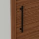 SQUARE INOX PULL HANDLE FOR DOOR / MAT BLACK / L600