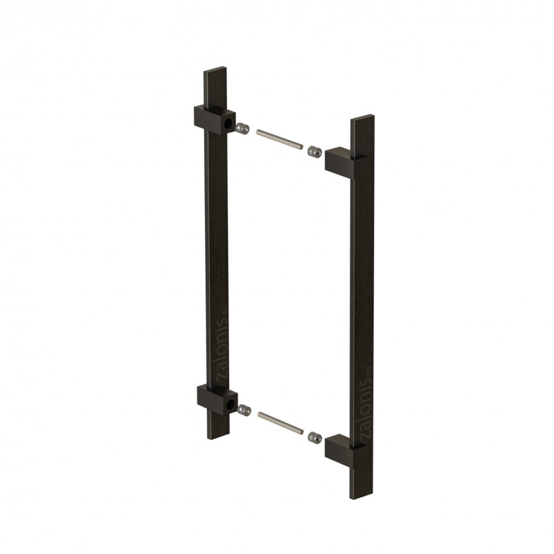 SQUARE INOX PULL HANDLE FOR DOOR / MAT BLACK / L600