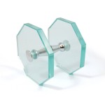 OCTAGON GLASS DOOR KNOB FOR GLASS DOOR / CHROME