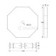 OCTAGON GLASS DOOR KNOB FOR GLASS DOOR / CHROME KNOBS FOR DOOR
