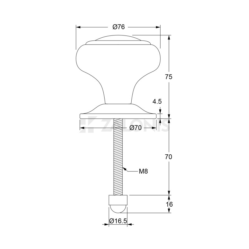 DOOR KNOB / MAT BLACK