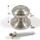 DOOR KNOB D.85 mm BASE / D.70 mm / MAT NICKEL