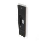 SQUARE PULL FOR SLIDING DOOR WITH HOLE / MAT BLACK
