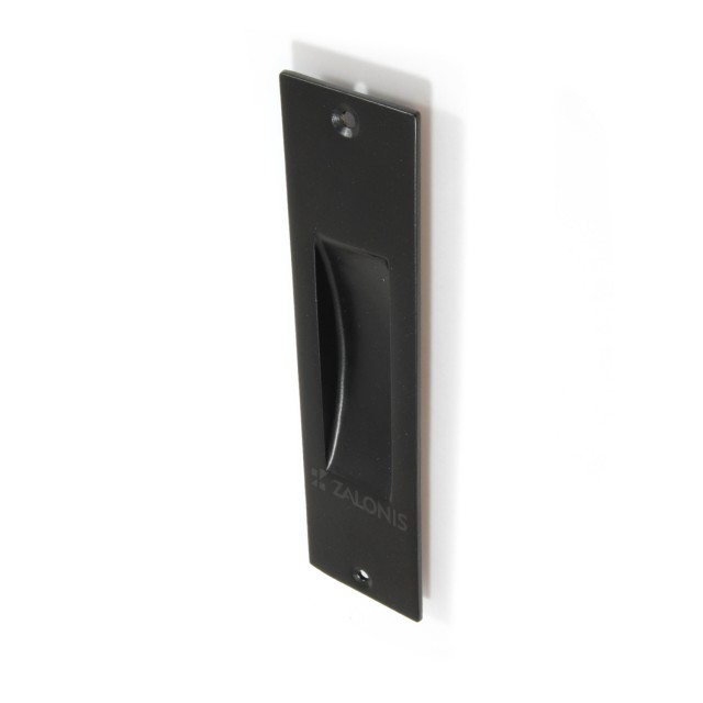 SQUARE PULL FOR SLIDING DOOR WITHOUT HOLE / MAT BLACK