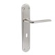 NADIA DOOR HANDLE PLATE / MATT NICKEL DOOR HANDLES