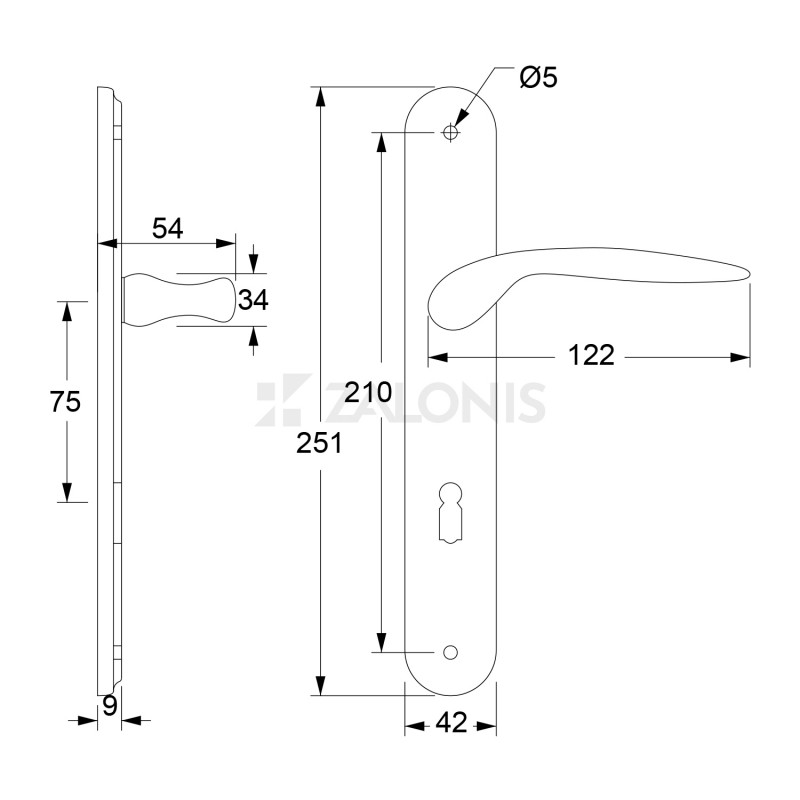 SPIRIT GOLD PLATE DOOR HANDLES