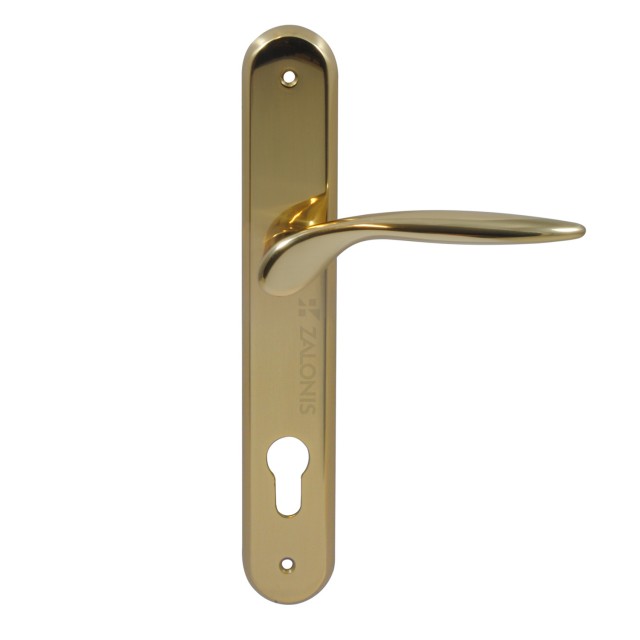 ENTRANCE HANDLE SPIRIT PLATE ROUND / GOLD / RIGHT