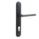 ENTRANCE HANDLE MIZAR PLATE ROUND / MATT BLACK / RIGHT