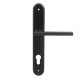 ENTRANCE HANDLE MIZAR PLATE ROUND / MATT BLACK / RIGHT