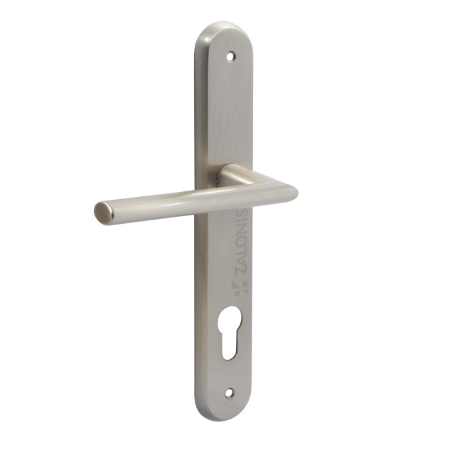 ENTRANCE HANDLE MIZAR PLATE ROUND / MATT NICKEL / LEFT