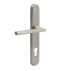 ENTRANCE HANDLE MIZAR PLATE ROUND / MATT NICKEL / LEFT ENTRANCE DOOR HANDLES