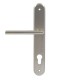 ENTRANCE HANDLE MIZAR PLATE ROUND / MATT NICKEL / LEFT ENTRANCE DOOR HANDLES