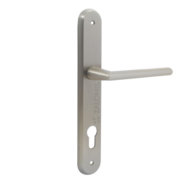 ENTRANCE HANDLE MIZAR PLATE ROUND / MATT NICKEL / RIGHT
