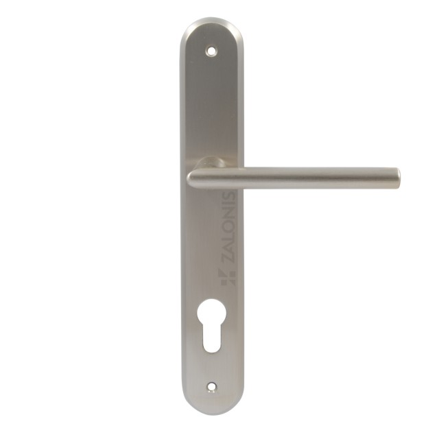 ENTRANCE HANDLE MIZAR PLATE ROUND / MATT NICKEL / RIGHT